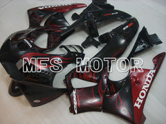 Carénage ABS Honda CBR900RR 919 1998-1999 - Flamme - Couleur vin rouge Noir - MFS4360