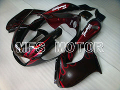 Carénage ABS Yamaha YZF1000R 1997-2007 - Flamme - Noir Rouge - MFS4381
