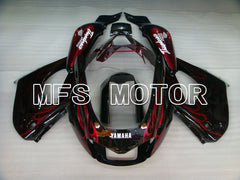 Carénage ABS Yamaha YZF1000R 1997-2007 - Flamme - Noir Rouge - MFS4381