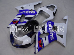 Carénage ABS injecté Suzuki GSXR1000 2000-2002 - Style usine - Bleu Blanc - MFS4390