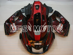 Yamaha YZF1000R 1997-2007 ABS Fairing - Flame- Black Red - MFS4397