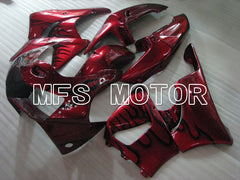 Honda CBR900RR 919 1998-1999 ABS Fairing - Flame - Red wine color Black - MFS4405