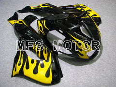 Carénage ABS Yamaha YZF1000R 1997-2007 - Flamme - Noir Jaune - MFS4420