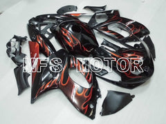 Yamaha YZF-600R 1997-2007 Injection ABS verkleidung - Flamme - Orange Schwarz - MFS4447