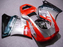 Ducati 748 / 998 / 996 1994-2002 Injection ABS verkleidung - Factory Style - Rot Silber - MFS4583
