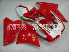 Ducati 748 / 998 / 996 1994-2002 Injection ABS verkleidung - Factory Style - Rot Weiß - MFS4595