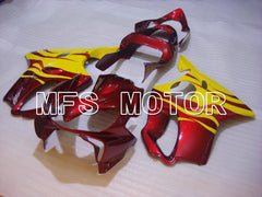 Carénage ABS injecté Honda CBR600 F4i 2001-2003 - Flamme - Couleur vin rouge Jaune - MFS4667
