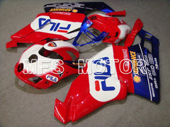 Ducati 749 / 999 2005-2006 Injection ABS verkleidung - FILA - Rot Weiß - MFS4704