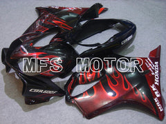 Honda CBR600 F4i 2004-2007 Injection ABS verkleidung - Flamme - Schwarz Rot - MFS4770