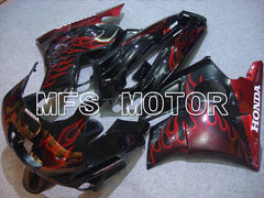 Honda CBR600 F2 1991-1994 ABS verkleidung - Flamme - Schwarz Rot - MFS4870