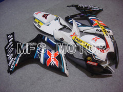 Suzuki GSXR600 GSXR750 2006-2007 Injection ABS verkleidung - Dark Dog - Schwarz Weiß - MFS4883