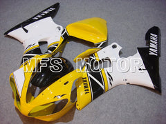 Carénage ABS injecté Yamaha YZF-R1 2000-2001 - Style usine - Jaune Blanc - MFS4906