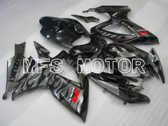 Suzuki GSXR600 GSXR750 2006-2007 Injection ABS Fairing - Flame - Black Gray - MFS4915