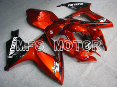 Carénage ABS injecté Suzuki GSXR600 GSXR750 2006-2007 - Factory - Noir Orange - MFS5022