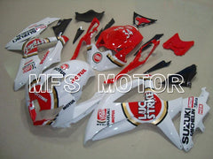 Suzuki GSXR600 GSXR750 2008-2010 Injection ABS verkleidung - Lucky Strike - Rot Weiß - MFS5068