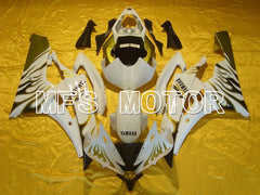 Yamaha YZF-R6 2006-2007 Injection ABS verkleidung - Flamme - Weiß Schwarz - MFS5307