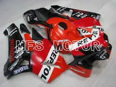 Honda CBR600RR 2003-2004 ABS-Einspritzverkleidung - Repsol - Rot Orange Schwarz - MFS5343