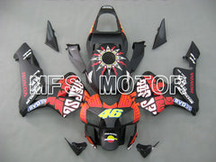 Honda CBR600RR 2003-2004 ABS-Spritzgussverkleidung - Rossi - Schwarz Matt - MFS5353