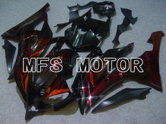 Yamaha YZF-R6 2008-2016 Injection ABS verkleidung - Flamme - Rot Schwarz - MFS5378