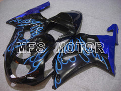 Suzuki GSXR1000 2000-2002 Injection ABS Fairing - Flame - Black Blue - MFS5419
