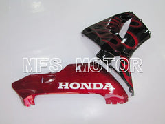 Honda CBR600RR 2003-2004 ABS-Spritzgussverkleidung - Flamme - Rotweinfarbe Schwarz - MFS5525