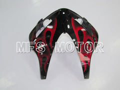 Honda CBR600RR 2003-2004 ABS-Spritzgussverkleidung - Flamme - Rotweinfarbe Schwarz - MFS5525