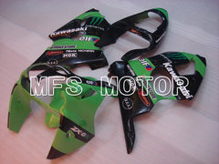 Kawasaki NINJA ZX6R 2000-2002 Injection ABS verkleidung - Monster - Schwarz Grün - MFS5565