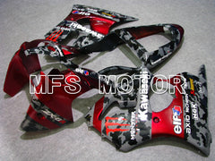 Kawasaki NINJA ZX6R 2000-2002 Injection ABS verkleidung - Monster - Schwarz Rot - MFS5571