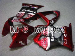 Kawasaki NINJA ZX6R 2000-2002 Injection ABS Fairing - Factory Style - Black Red - MFS5578