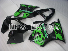 Kawasaki NINJA ZX6R 2000-2002 Injection ABS Fairing - Factory Style - Black Green - MFS5595
