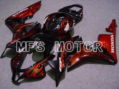 Carénage ABS injecté Honda CBR600RR 2007-2008 - Flamme - Noir Orange - MFS5613