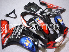 Kawasaki NINJA ZX6R 2003-2004 Injection ABS Fairing - Play Station - Black Red - MFS5641