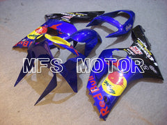 Kawasaki NINJA ZX6R 2003-2004 Injection ABS Fairing - Red Bull - Blue - MFS5643