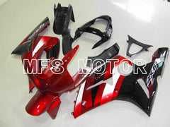 Kawasaki NINJA ZX6R 2003-2004 Injection ABS Fairing - Factory Style - Black Red - MFS5650