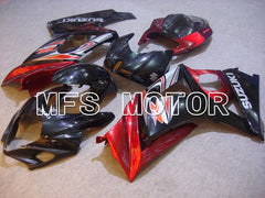 Suzuki GSXR1000 2007-2008 Injection ABS verkleidung - Factory Style - Schwarz Rot - MFS5670