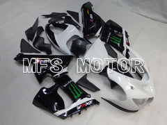 Kawasaki NINJA ZX6R 2005-2006 Injection ABS Fairing - Monster - Black White - MFS5696