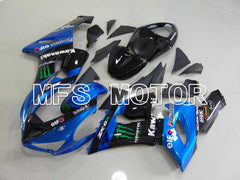 Kawasaki NINJA ZX6R 2005-2006 Injection ABS Fairing - Monster - Black Blue - MFS5709