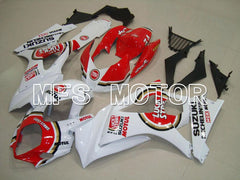 Carénage ABS injecté Suzuki GSXR1000 2007-2008 - Lucky Strike - Rouge Blanc - MFS5715