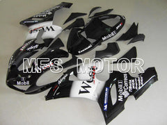 Kawasaki NINJA ZX6R 2005-2006 Injection ABS Fairing - West - Black White - MFS5716