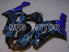 Kawasaki NINJA ZX6R 2007-2008 Injection ABS Fairing - Flame - Black Blue - MFS5752