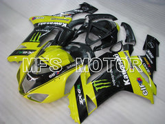 Kawasaki NINJA ZX6R 2007-2008 Injection ABS Fairing - Monster - Black Yellow - MFS5771