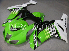 Kawasaki NINJA ZX6R 2007-2008 Injection ABS Fairing - Factory Style - Black Green - MFS5783