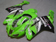 Kawasaki NINJA ZX6R 2007-2008 Injection ABS Fairing - Factory Style - Black Green - MFS5784