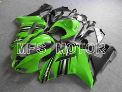 Kawasaki NINJA ZX6R 2007-2008 Injection ABS Fairing - Factory Style - Black Green - MFS5802