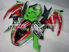 Kawasaki NINJA ZX6R 2009-2012 Injection ABS verkleidung - Motocard - Rot Grün - MFS5829