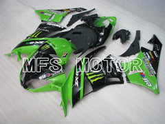 Kawasaki NINJA ZX6R 2009-2012 Injection ABS Fairing - Monster - Black Green - MFS5834