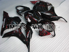 Carénage ABS injecté Honda CBR600RR 2009-2012 - Flamme - Rouge Noir - MFS5842