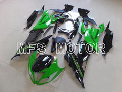 Kawasaki NINJA ZX6R 2013-2018 Injection ABS Fairing - Factory Style - Black Green - MFS5843