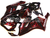 Honda CBR1000RR 2004-2005 Injection ABS Fairing - Flame - Red Black - MFS5854