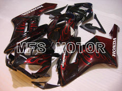 Honda CBR1000RR 2004-2005 Injection ABS Fairing - Flame - Red Black - MFS5854
